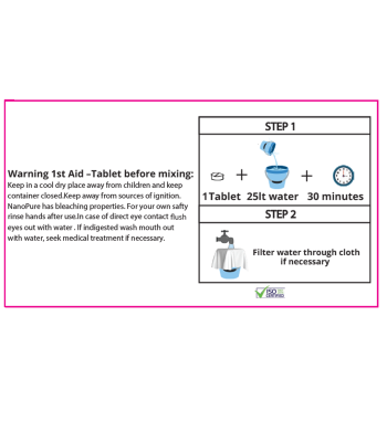 Water Disinfectant Tablets - Nanopure Domestic Water Purification Solution