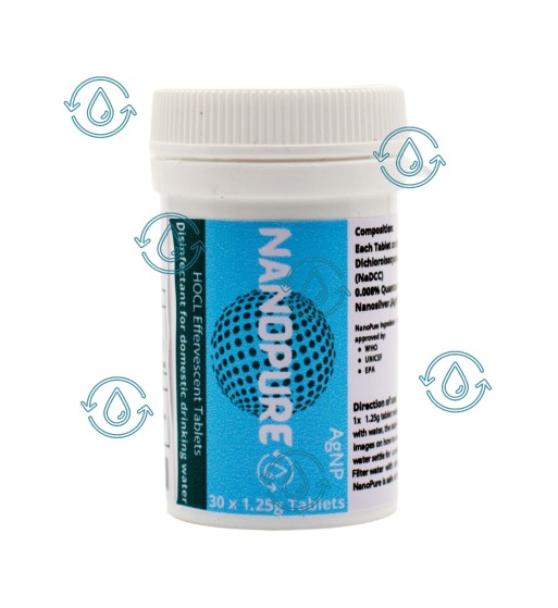 Water Disinfectant Tablets - Nanopure Domestic Water Purification Solution