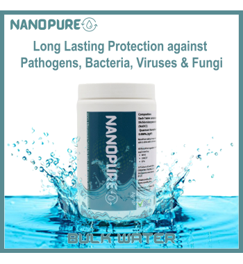 Nanopure Water Disinfectant Tablets - 30 x 3.25g for Bulk Water