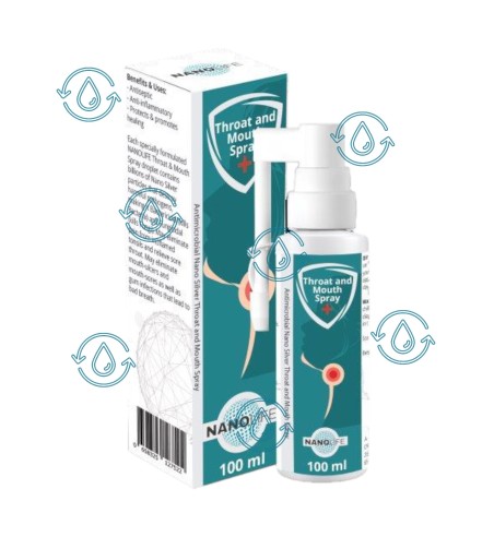 Nanolife Health Throat & Mouth Antiseptic Spray - Effective Germ Killer