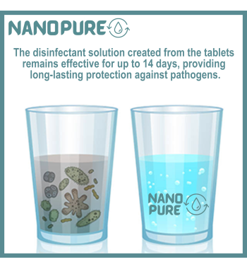 Nanopure Water Disinfectant Tablets - 40 x 6g for Bulk Water