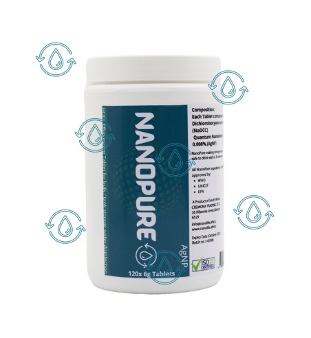 Nanopure Water Disinfectant Tablets - 120 x 6g for Bulk Water