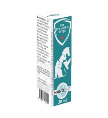 "Pet Eye & Ear Infection Treatment - Nanolife Health Microbial Drops 30ml