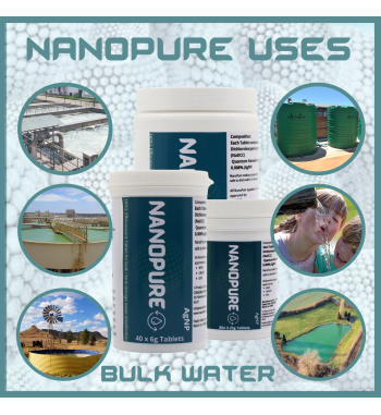 Nanopure Water Disinfectant Tablets - 120 x 6g for Bulk Water